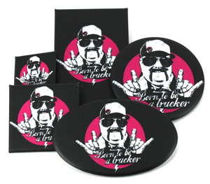 Badges avec pelliculage mat