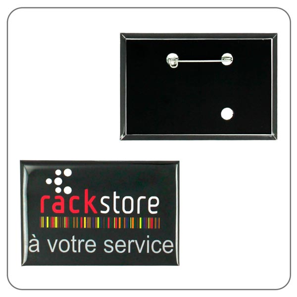 Fabrication de Badges Rectangulaires Personnalisés 80mm x 54mm