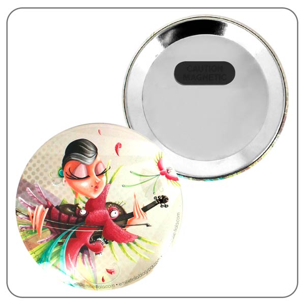 Badges Ronds Personnalisés 88mm avec Attache Aimantée Rectangle