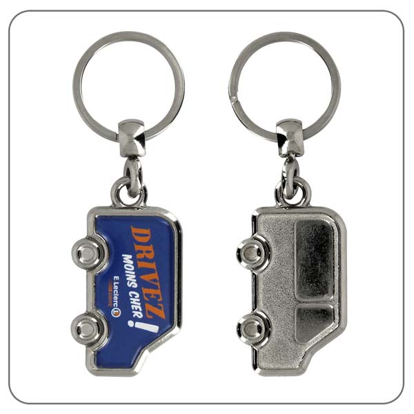 Porte-clés camion personnalisé TRUCKER en métal avec gravure du logo