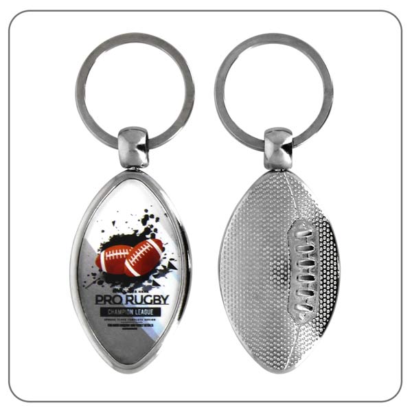 Porte Clés Métal Rugby Personnalisés 43x24mm